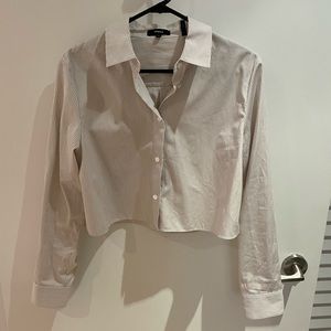 Theory Cropped Button Up Shirt
